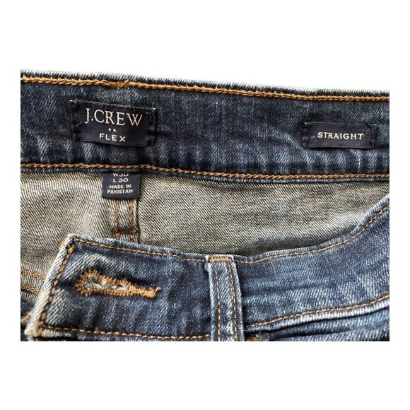J CREW jeans, Flex, size 30x30 straight leg, medium wash. 5 pocket style. - Picture 4 of 6